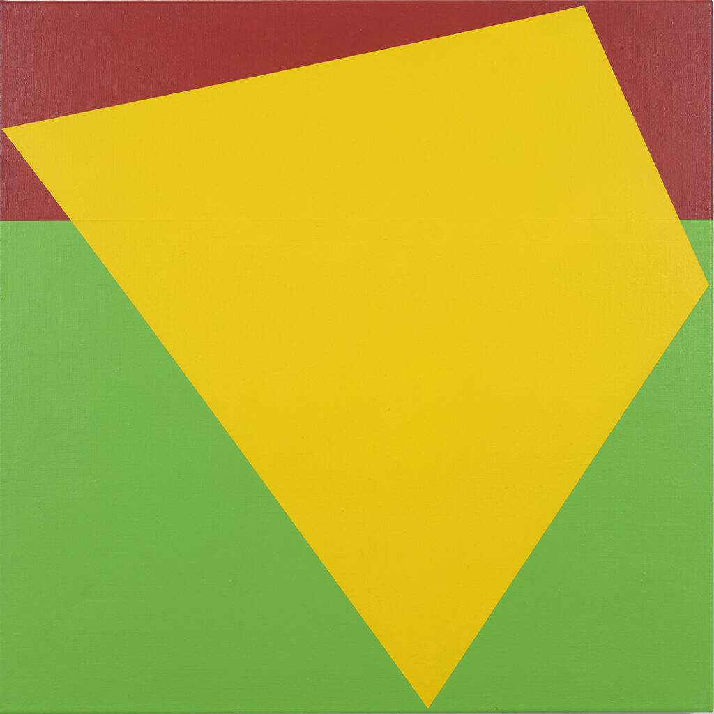 Galerie Floss & Schultz, Ivo Ringe Paper Sun V, 2023, 80 x 80 cm, Acryl auf Leinwand , Foto: Eberhard Weible